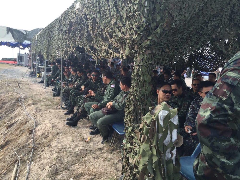 Thailand military officials observe demonstration at Cobra Gold 2016