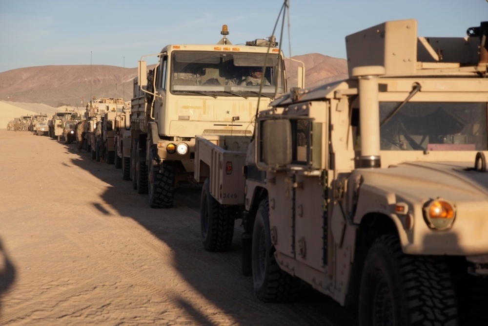 3rd Cavalry Regiment lines up for convoy