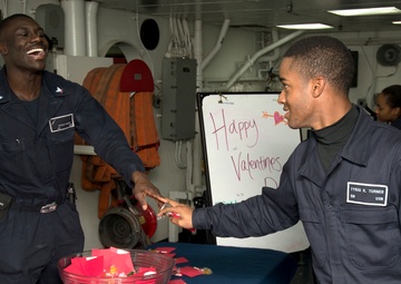 Valentine's Day cards provided for USS Boxer sailors