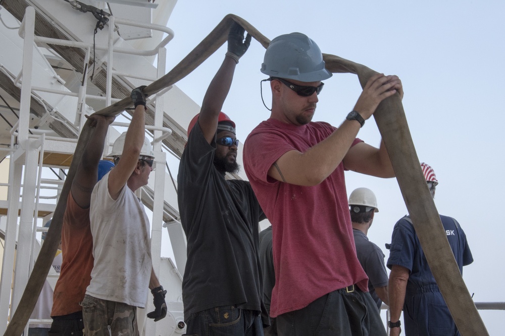 USNS 1st LT Jack Lummus conducts abandon ship drills