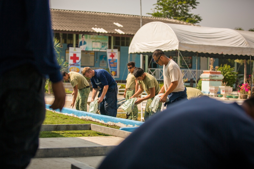 Construction Finishes at the Wat Ban Mak School During Exercise Cobra Gold