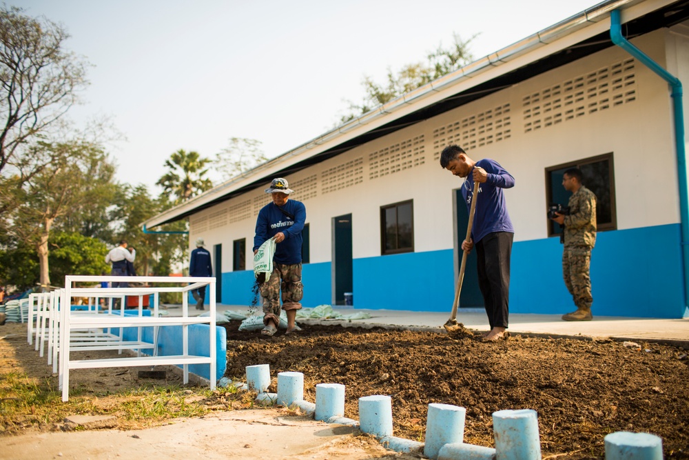 Construction Finishes at the Wat Ban Mak School During Exercise Cobra Gold