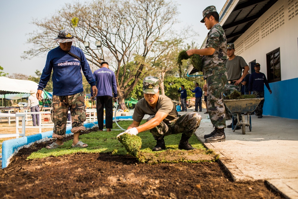 Construction Finishes at the Wat Ban Mak School During Exercise Cobra Gold