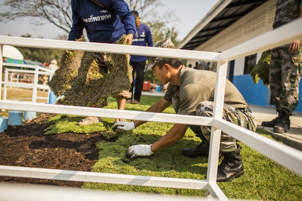 Construction Finishes at the Wat Ban Mak School During Exercise Cobra Gold