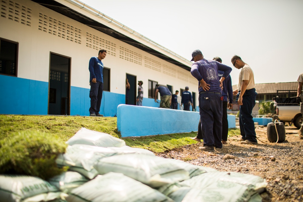 Construction Finishes at the Wat Ban Mak School During Exercise Cobra Gold