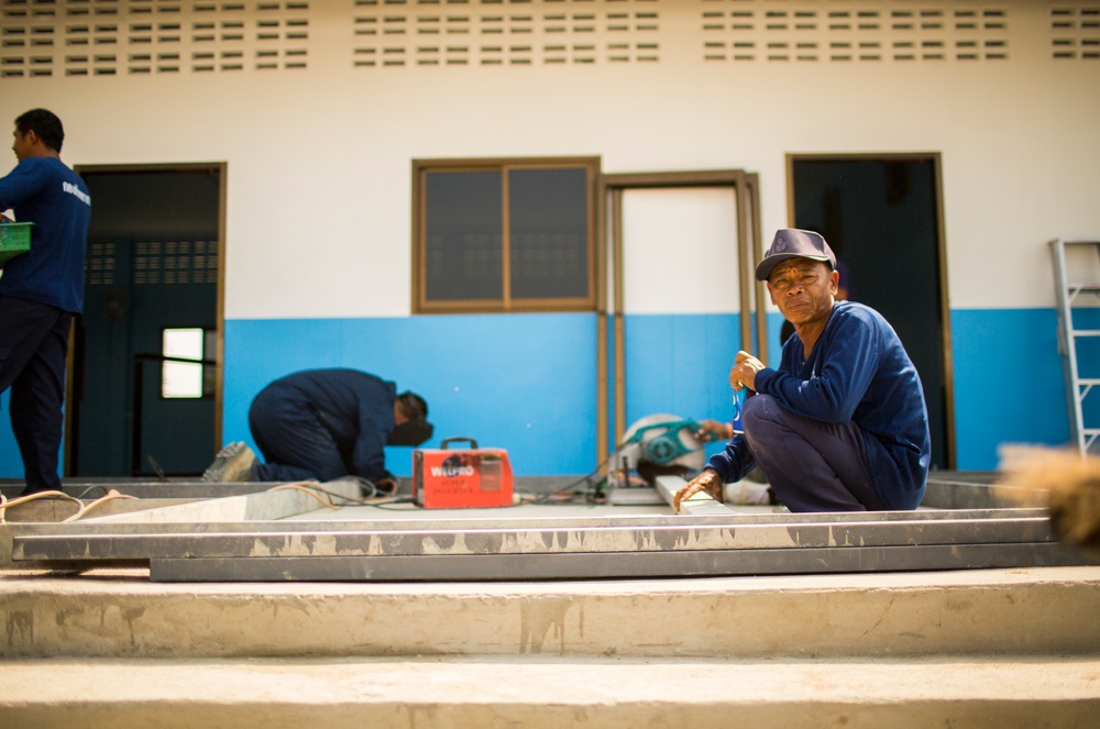 Construction Finishes at the Wat Ban Mak School During Exercise Cobra Gold