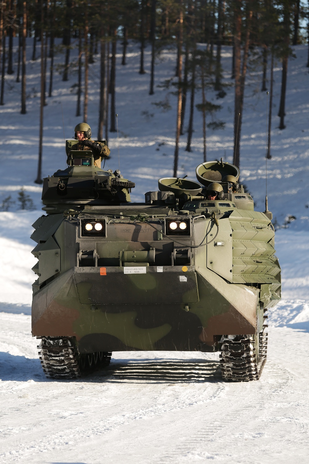 Armored Assault Vehicles arrive to Norwegian Ice Road Track