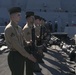 Marines with the 26th MEU participate in rifle detail aboard the USS Arlington