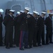Marines with the 26th MEU participate in rifle detail aboard the USS Arlington