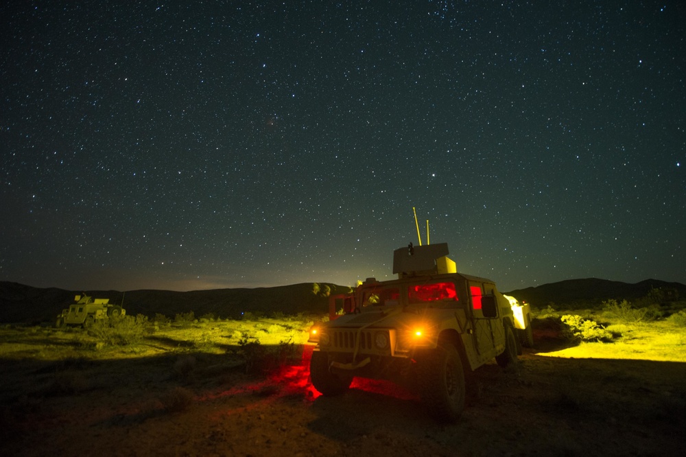 Humvee prepares to move in convoy