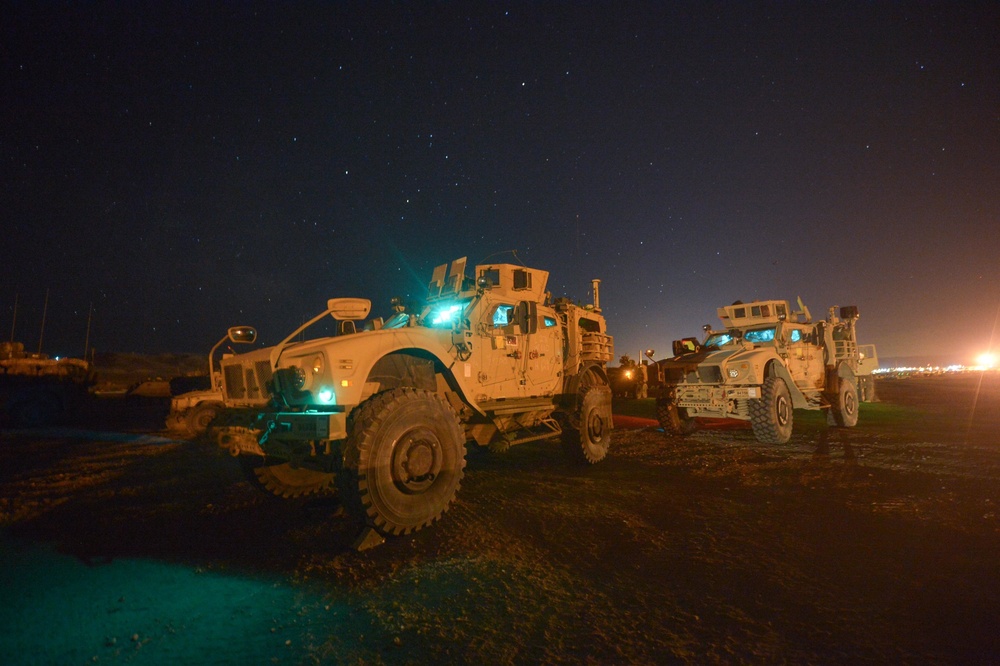 MATVs prepare to move in convoy