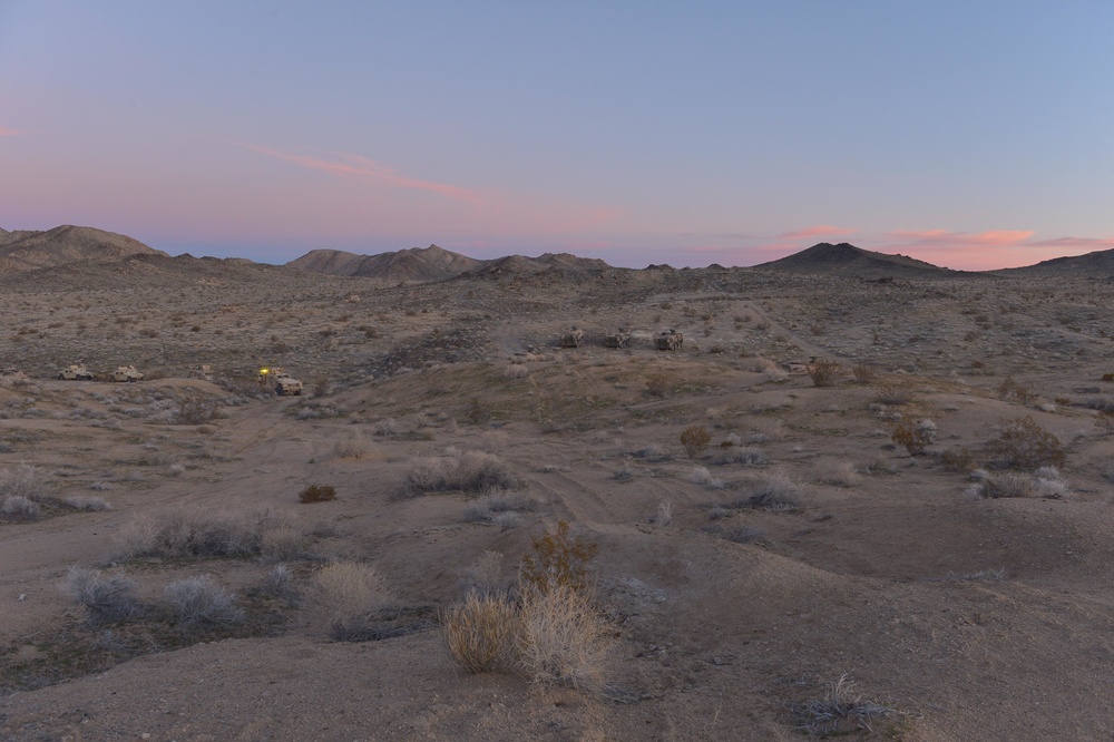 3rd Cavalry Regiment vehicles provide security during convoy