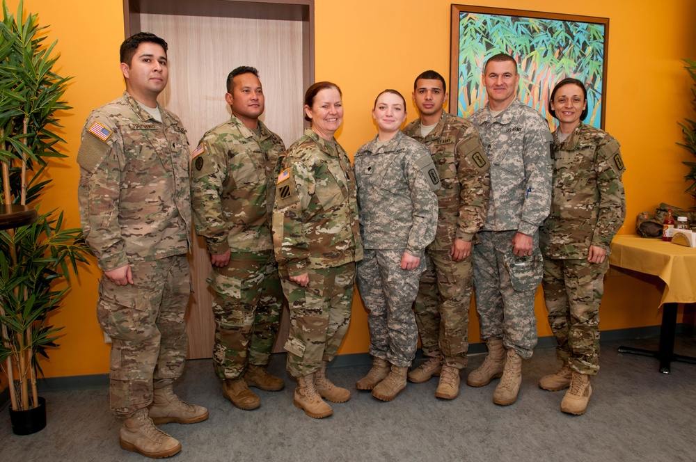 Command Sgt. Maj. Sheryl D. Lyon visits Soldiers at Sembach Kaserne, Germany