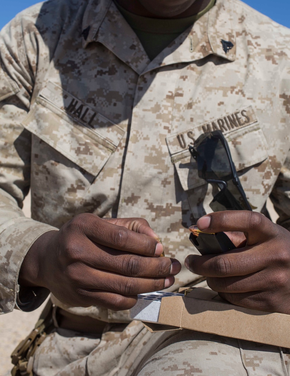 CLB-26 and Law Enforcement Marines conduct pistol range during training exercise