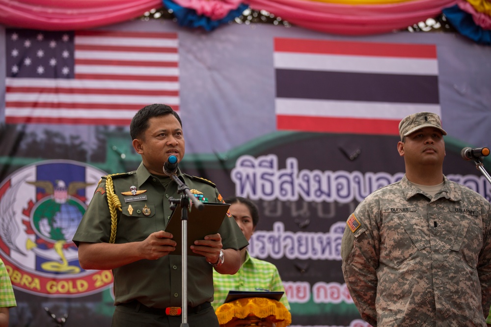 Cobra Gold: Dedication Ceremony at Ban Phrom Nimit Middle School