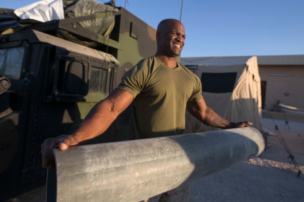 26th MEU Marines conduct PT during training exercise