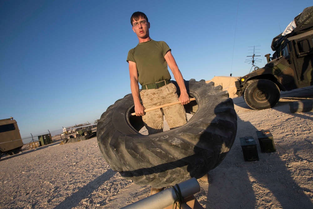 26th MEU Marines conduct PT during training exercise