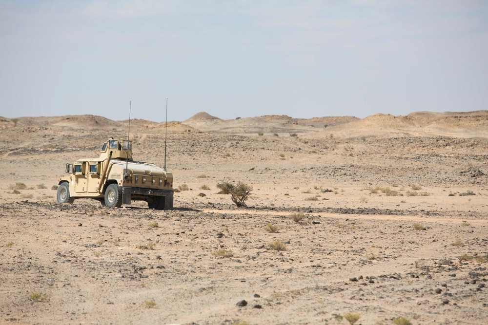 26th MEU LE Marines conduct convoy training while deployed to 5th Fleet area of operation