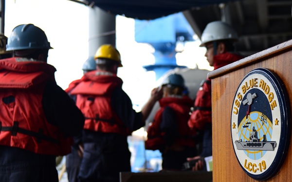 USS Blue Ridge action