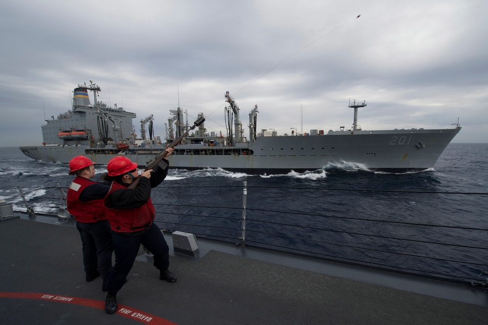 USS Carney replenishment at sea