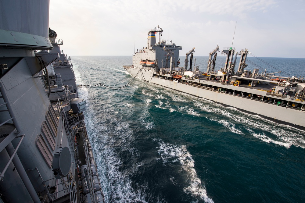 USS Anzio replenishment at sea