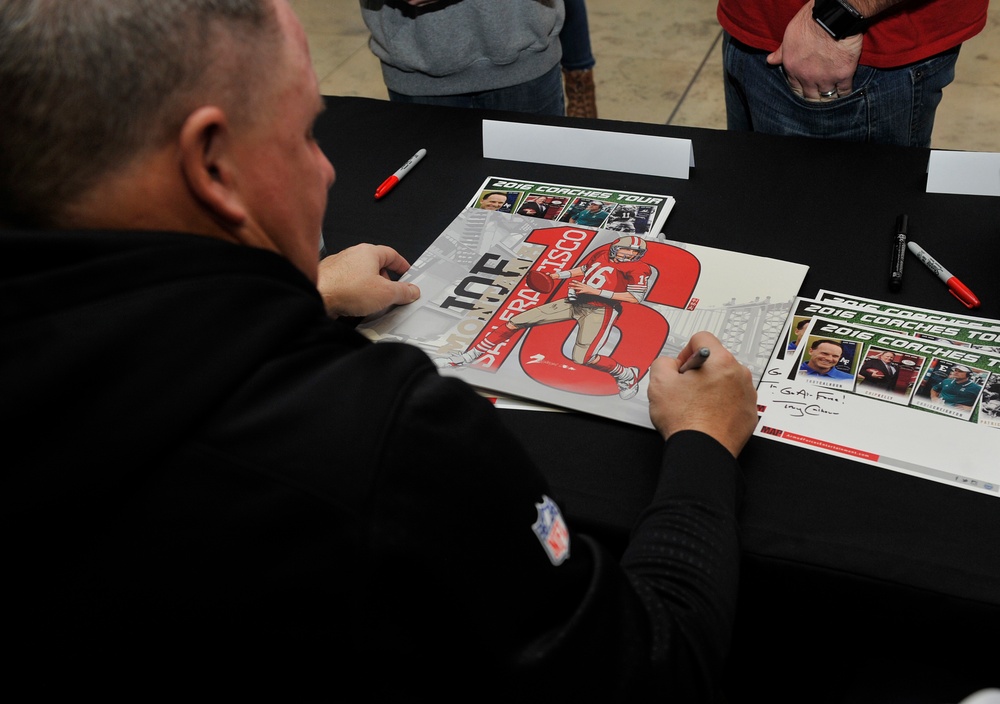 Coaches tour Ramstein, meet fans