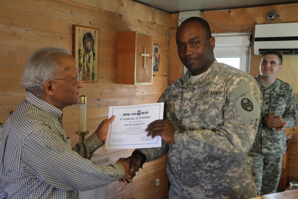 National Guard Soldiers deployed to Kosovo earn EMT certifications