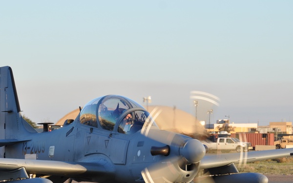 A-29s en route to the Afghan air force
