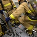 Simulated fire drill aboard USS Ross