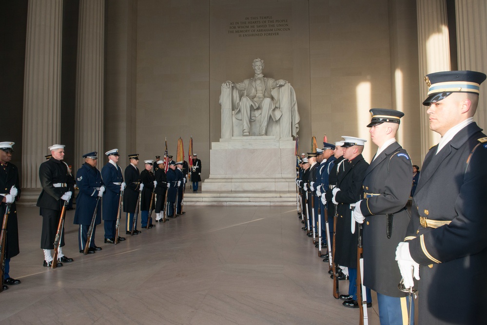 Armed Forces Full Honor Wreath Ceremony in honor of President Abraham Lincoln