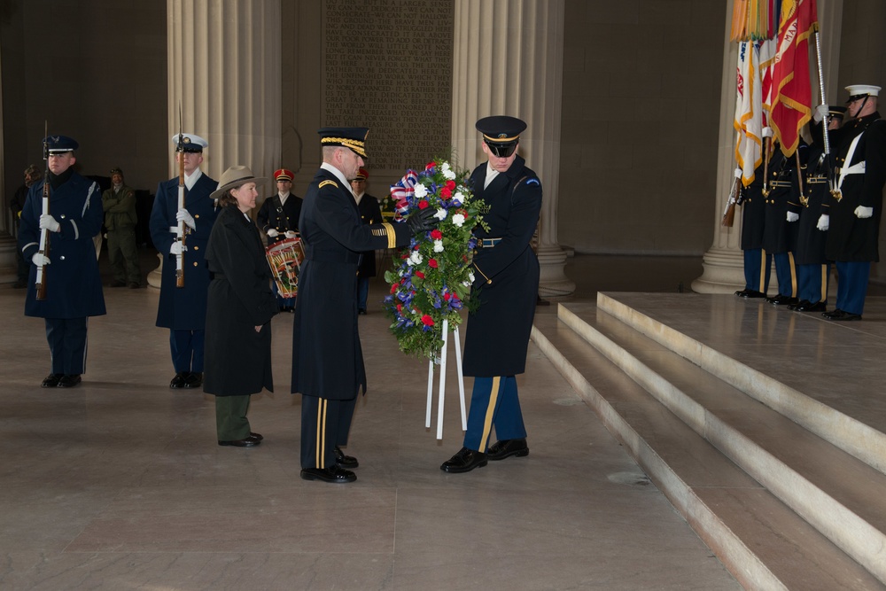 Armed Forces Full Honor Wreath Ceremony in honor of President Abraham Lincoln