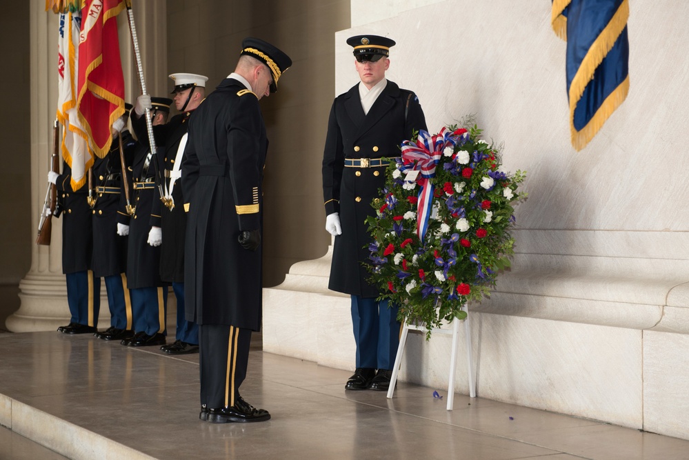Armed Forces Full Honor Wreath Ceremony in honor of President Abraham Lincoln