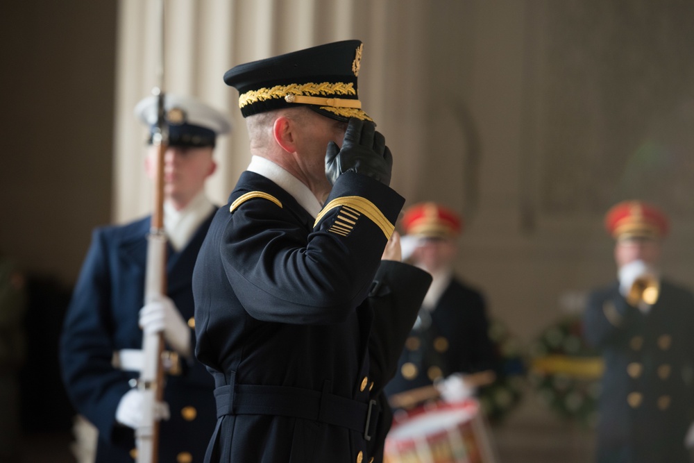 Armed Forces Full Honor Wreath Ceremony in honor of President Abraham Lincoln