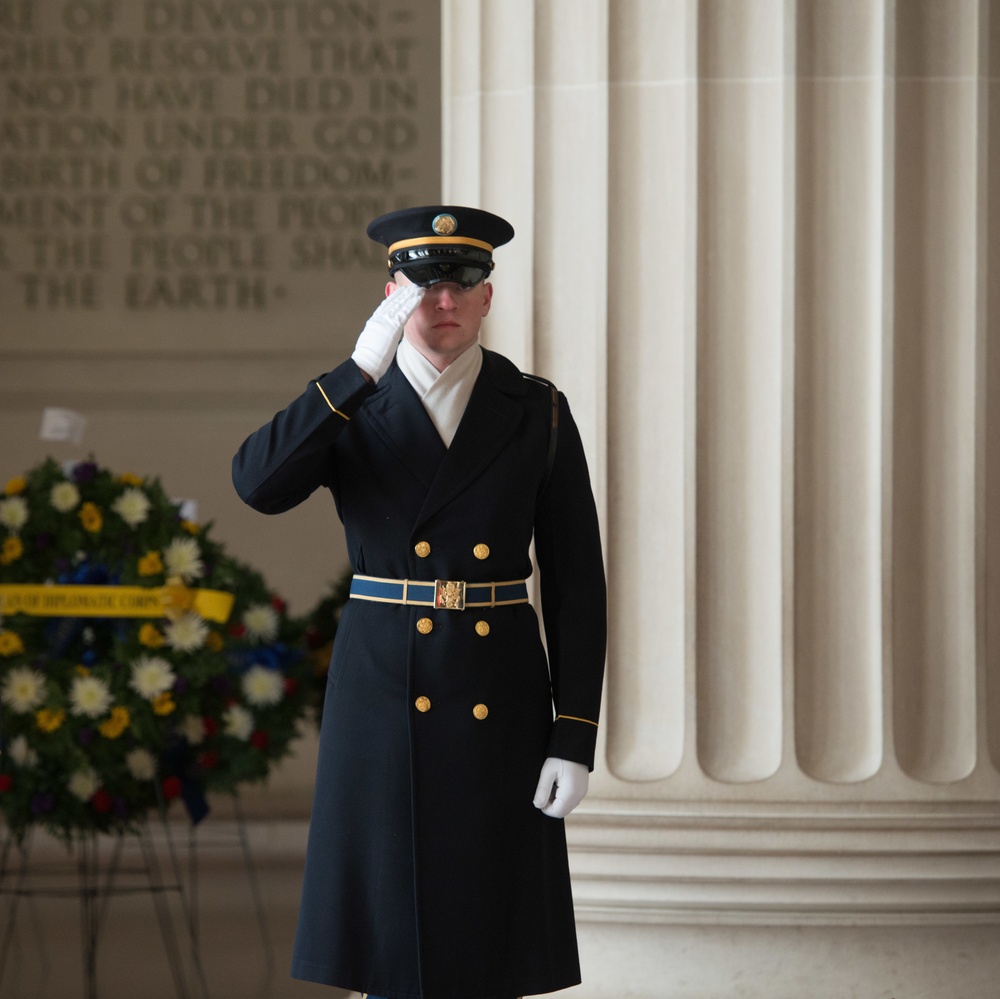 Armed Forces Full Honor Wreath Ceremony in honor of President Abraham Lincoln