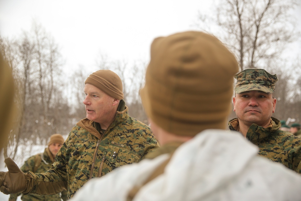 Maj. Gen. Nelson pays visit to BSRF Marines in Arctic Circle