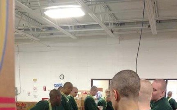 Michigan Youth Challenge cadets help Flint food bank