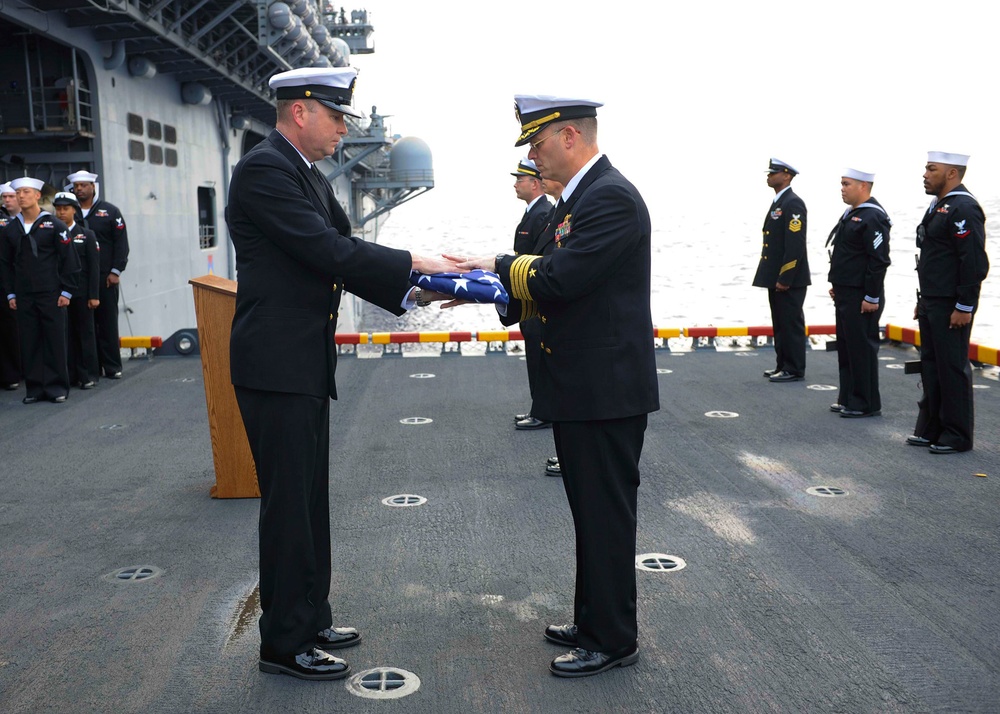 USS Boxer burial ceremony