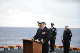 USS Boxer burial ceremony