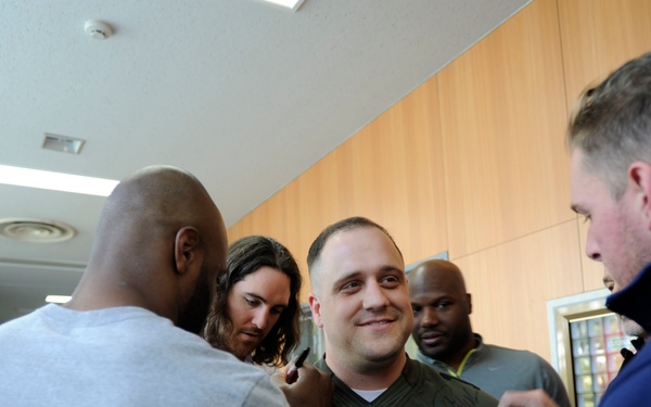 Indianapolis Colts players and coach visit FLEACT Yokosuka