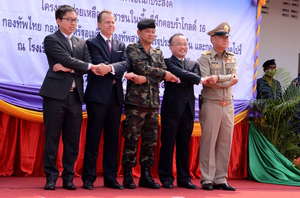 Cobra Gold dedication ceremony at Watbanmak School