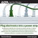 Plug electronics into a power strip