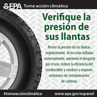 Check your tire pressure (Spanish)