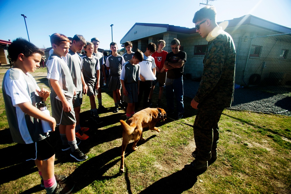 Marine for a day: Temecula soccer team goes behind the scenes with 1st MLG Marines