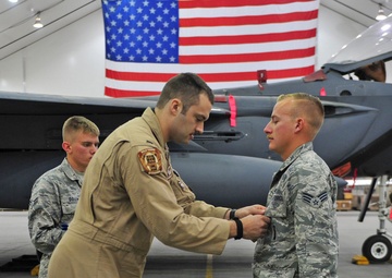 Maintainers brave halon, fire to save F-15 aircrew