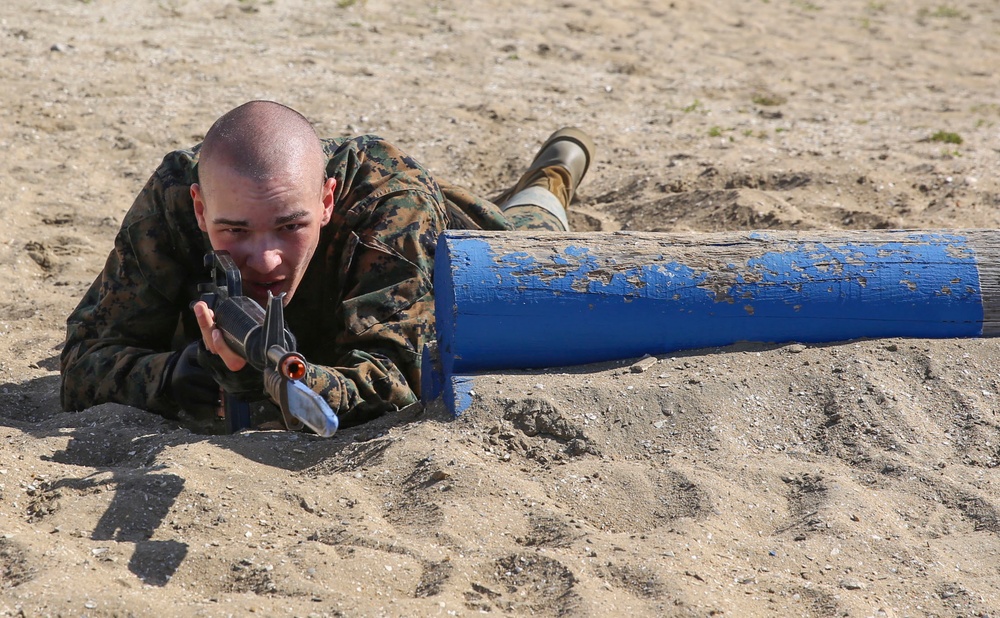 Recruit of Alpha Company tackle two courses back-to-back