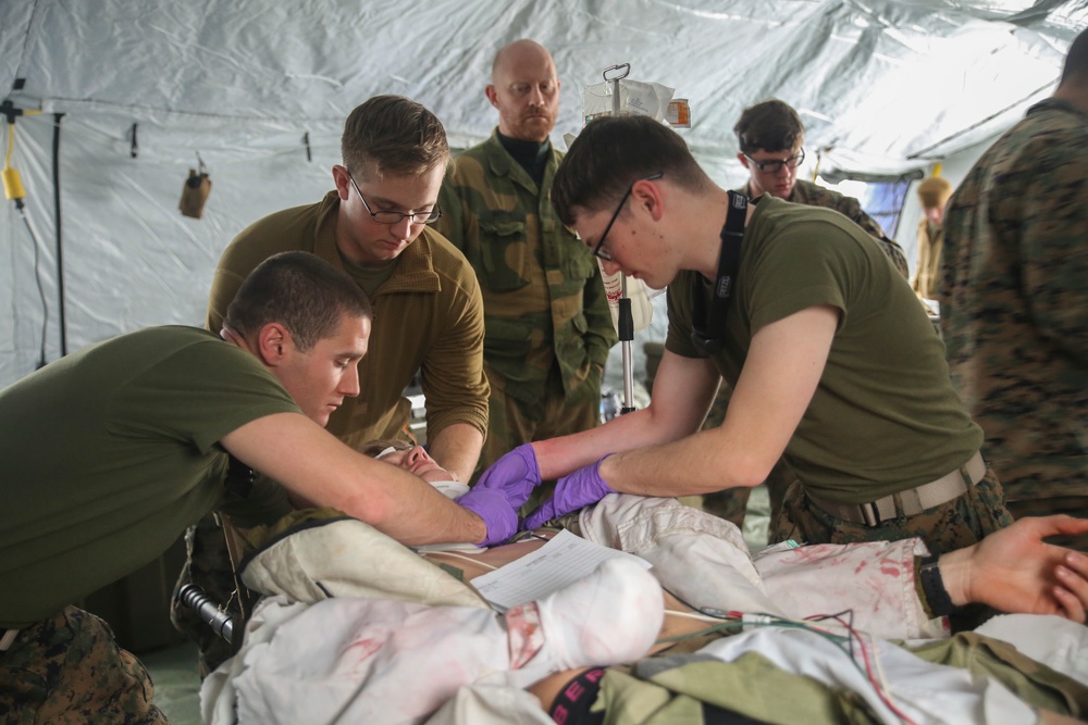 US Shock Trauma Squad simulates combat medical care with Norwegian Army