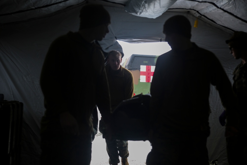 US Shock Trauma Squad simulates combat medical care with Norwegian Army