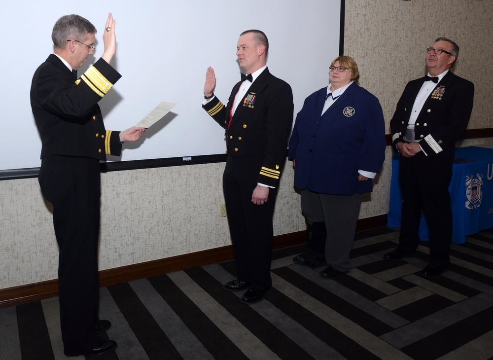 Coast Guard member swears in as Coast Guard Auxiliarist