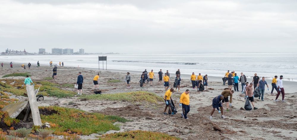 Naval Base Coronado beach cleanup