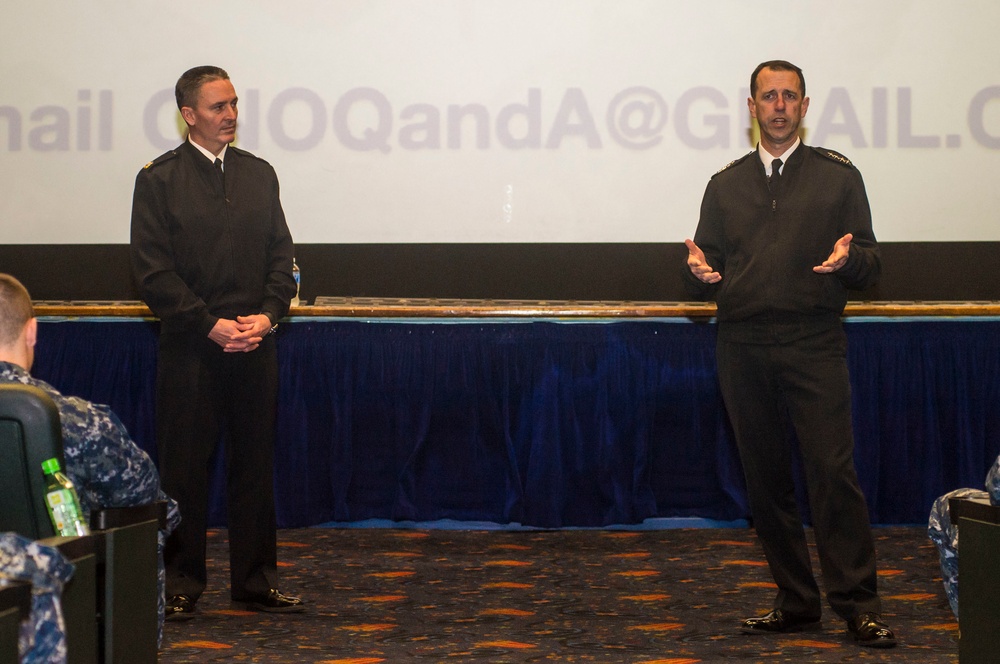 CNO and MCPON hold all-hands call